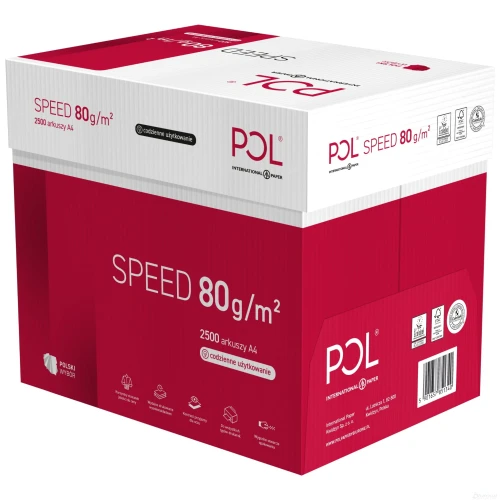 Papier Ksero POLSPEED A4 500 ark. 80G KARTON 5 RYZ KLASA C